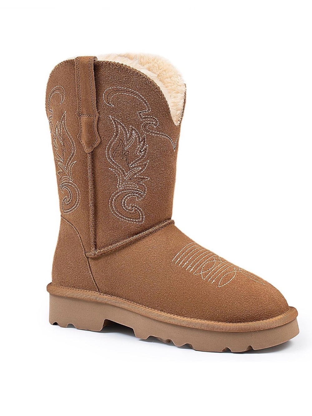 S.  Genuine Leather Suede Platform Womens Winter Snow Boots NWT Size 8